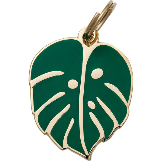 Two Tails Pet Company Monstera Leaf Pet ID Tag
