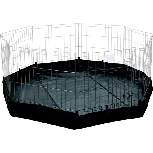 Meetwarm Large Outdoor Dog Kennel Heavy Duty Dog Cage Playpen Galvanized Steel Pet Fence with Fully Enclosed Waterproof UV-Resistant Cover Roof