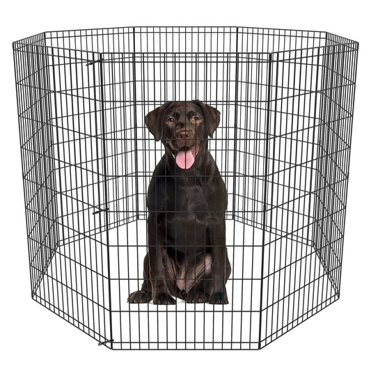 Pet Republic 2430364248 Inch Pet Playpen Puppy Playpen Dog Exercise Pen Indoor Outdoor Folding Dog Fence for Small Animals 8 Panel