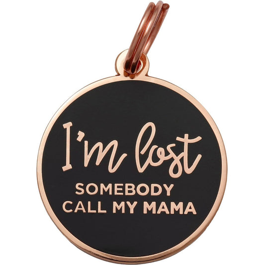 Two Tails Pet Company Rose Gold Lost Mama Pet ID Tag